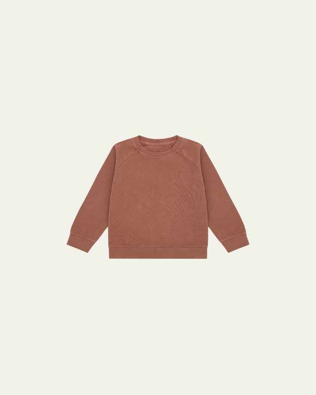Kid's Organic Cotton Crewneck Sweater, Size 2-9
